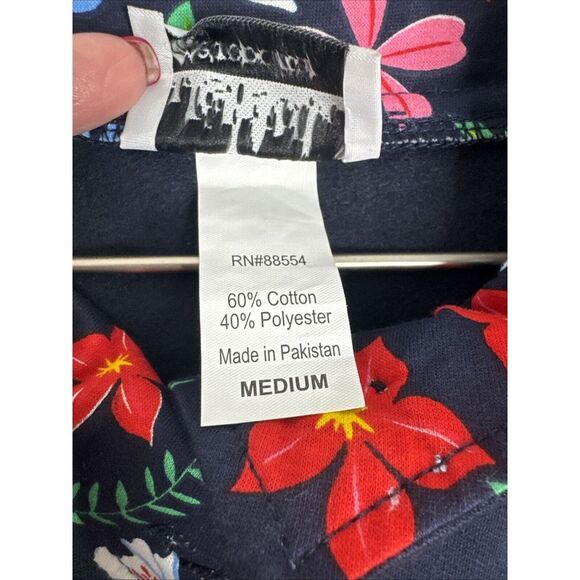 Metropolitan Women's Navy Blue/Floral‎ Pullover Sweatshirt Lined M - Picture 5 of 10